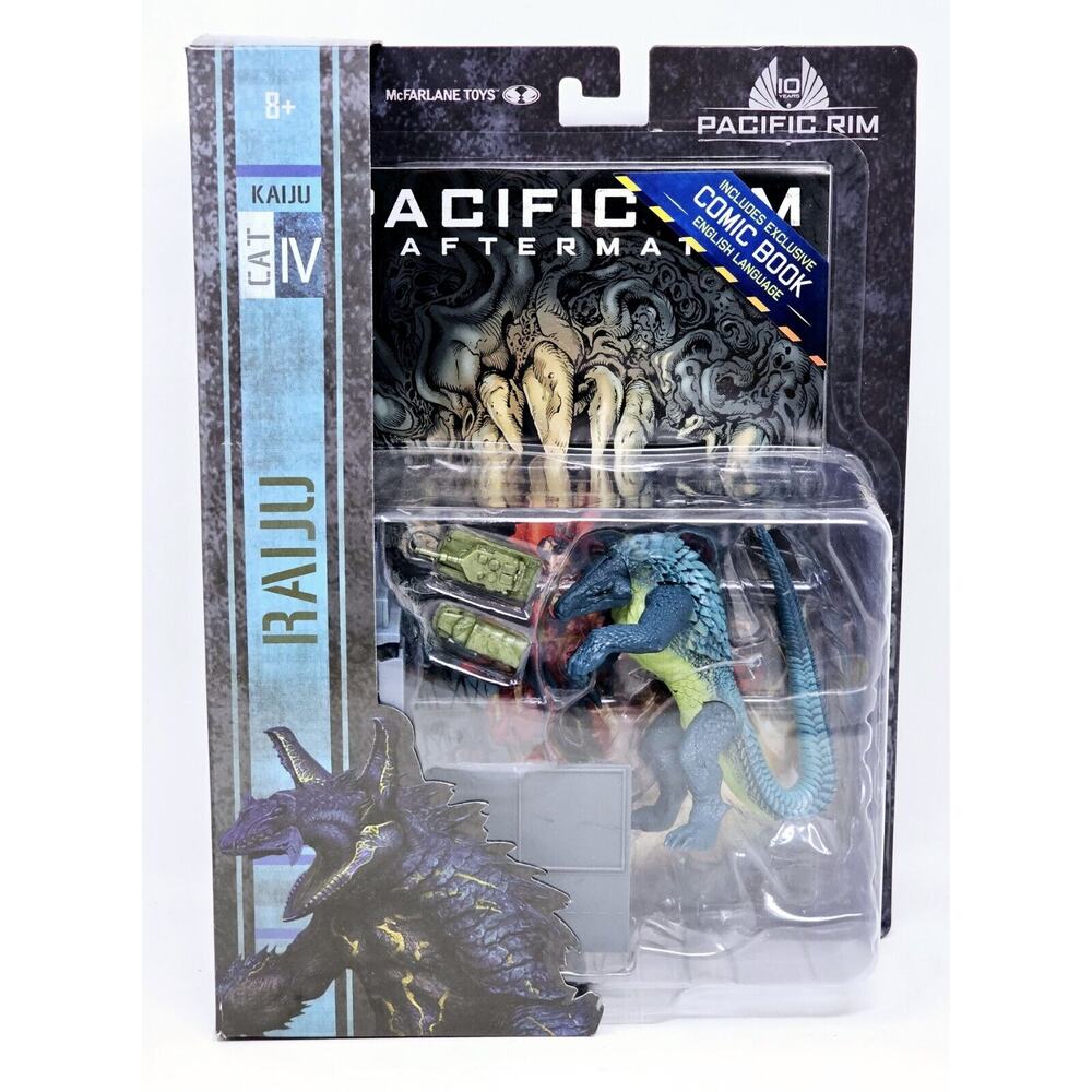 McFarlane Pacific Rim 10 Yrs RAIJU - Kaiju CAT IV - Wave 1 Figure & Comic Set